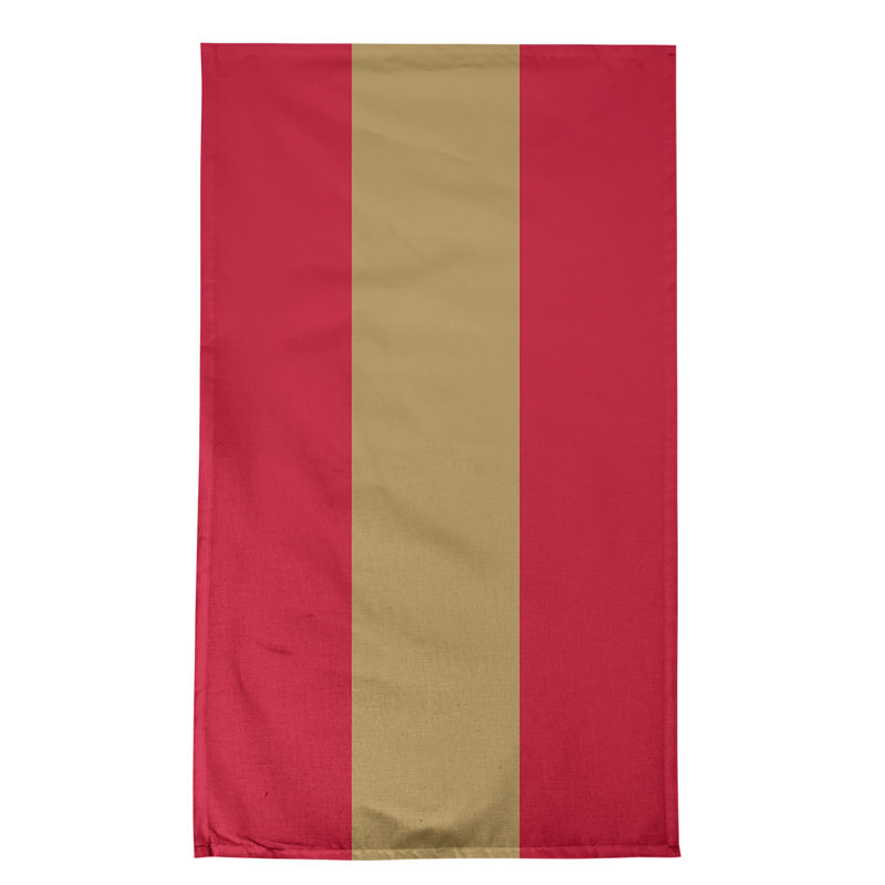 Serviette de thé hockey Anaheim, Sergé de coton, Rouge / doré mat / rouge