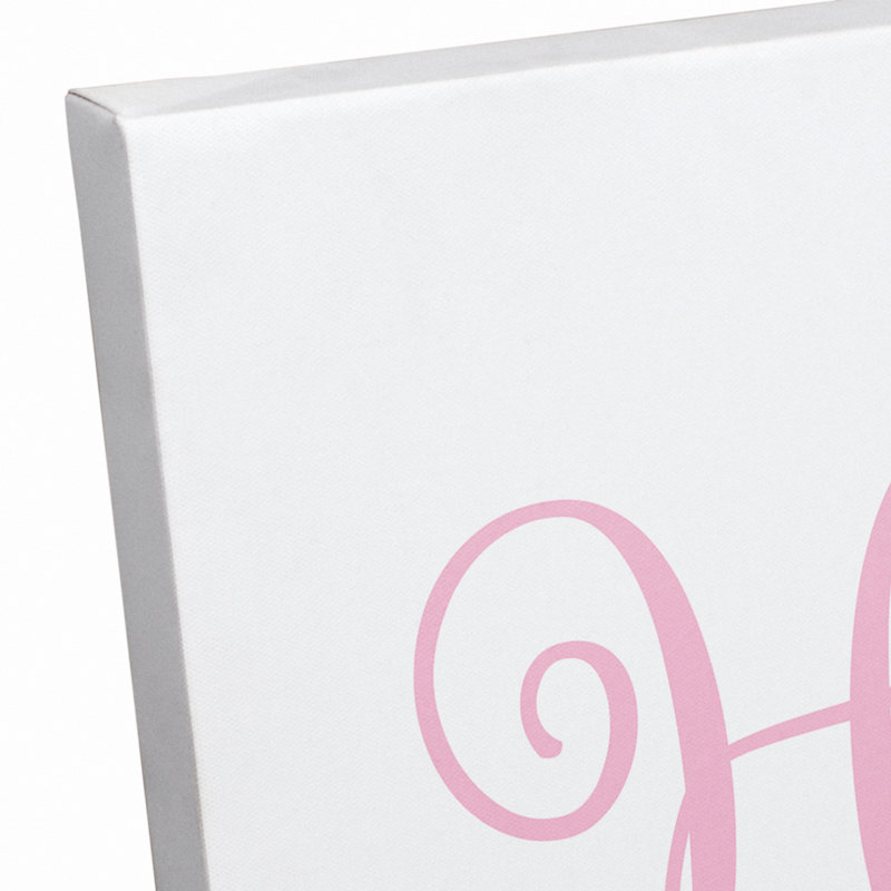Bruning Hush Little Baby Kids Wall Décor, Pink, Wrapped Canvas, 12" H x 36" W x 1.25" D