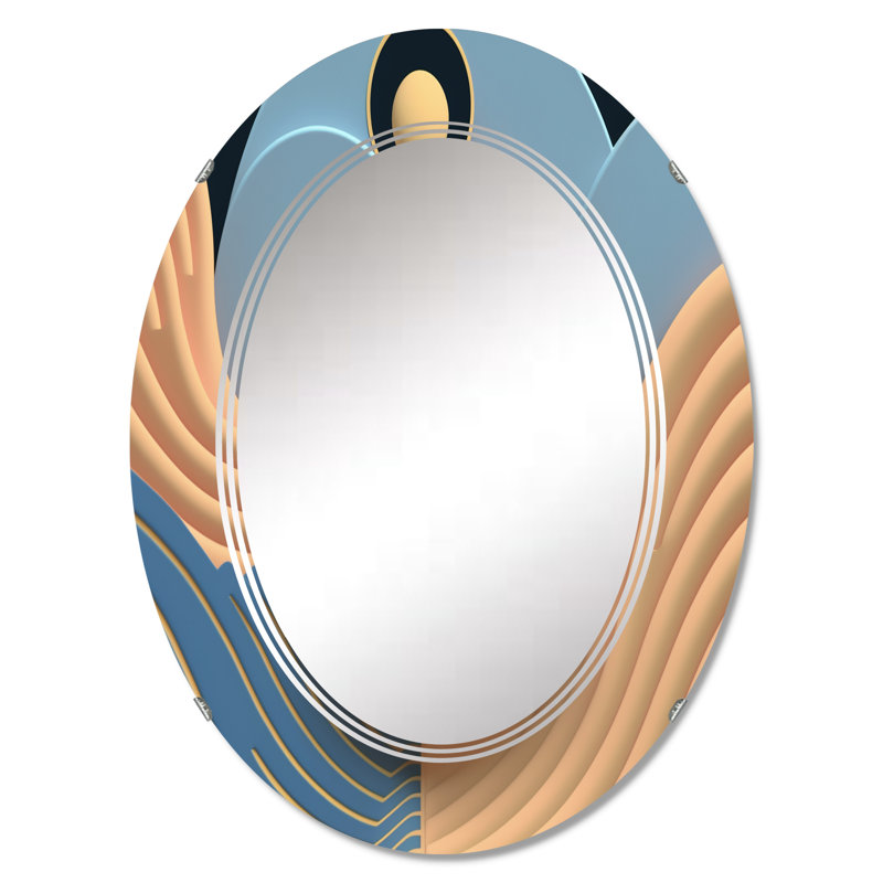 Fideo - Miroir mural moderne ovale, 30 po x 20 po