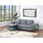 Gray Polyfiber Convertible Sectional Sofa Pull Out Bed Couch Storage Chaise Reversible 2Pc Sectional Living Room Furniture-1717286683-1717286682
