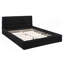 Grand lit plateforme tapissier, noir