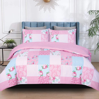Cotton No Pattern Duvet Cover with Pillowcases Included