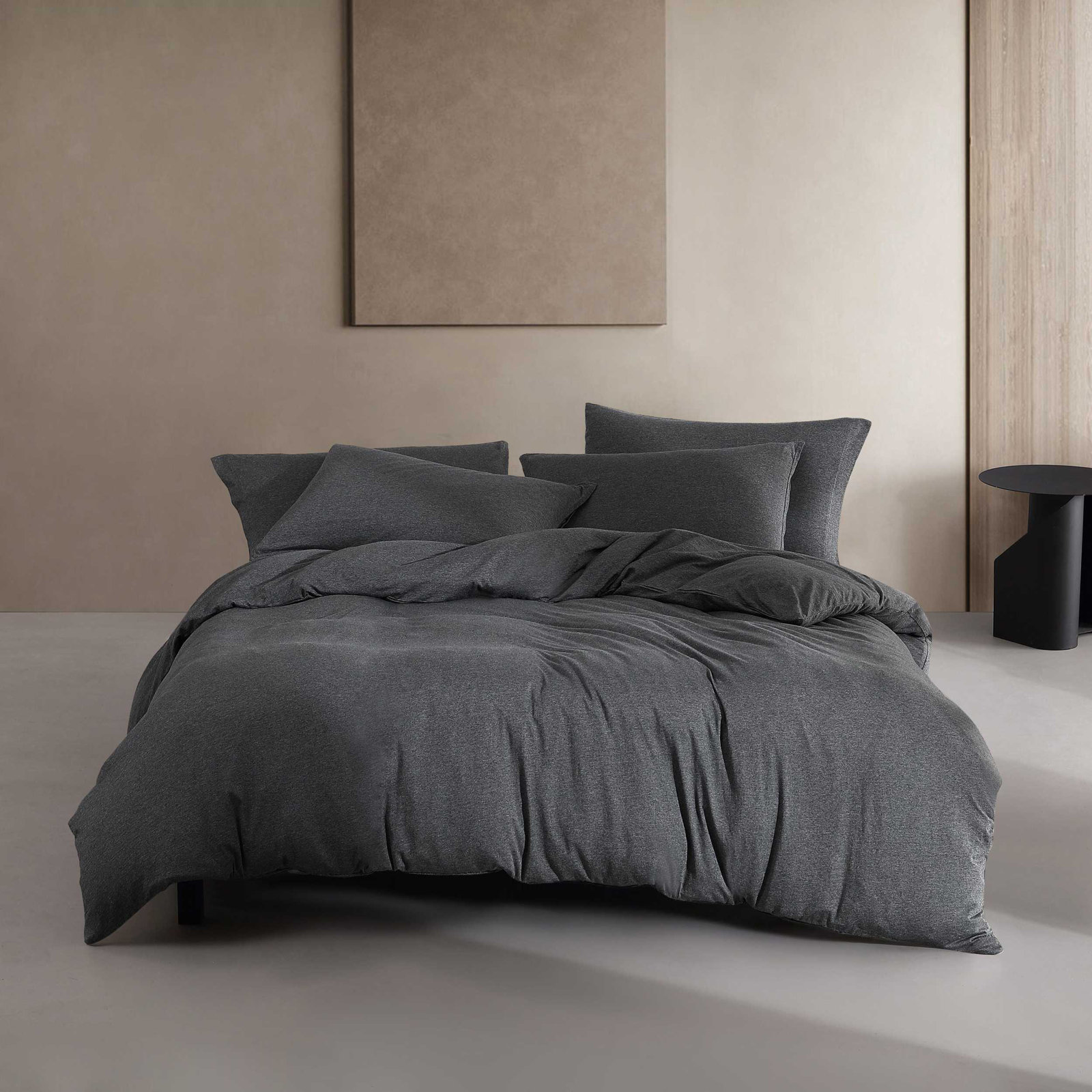 Calvin Klein Modern Cotton Melange Solid Comforter Set, Dark Gray Blue, Twin XL Comforter + 1 Standard Sham