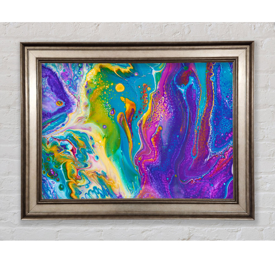 Multicoloured Swirls Of Oil Paint - Einzelner Bilderrahmen Kunstdrucke