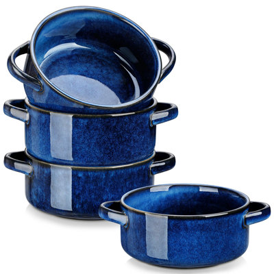 Starry Soup Bowls With Handles, 30 Oz French Onion Soup Bowls, Oven Safe Soup Bowls