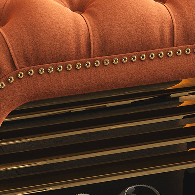 6 Pair Shoe Storage Bench, Orange