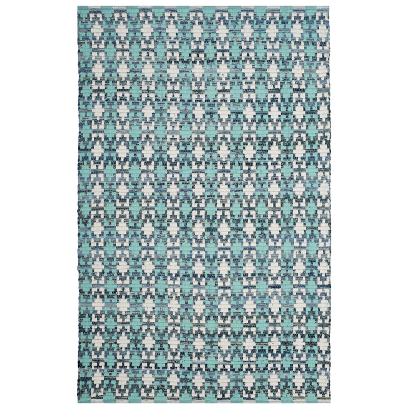 Montauk Hand Woven Cotton Geometric Rug, Rectangle 3' x 5'