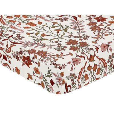 Boho Floral Wildflower Fitted Crib Sheet