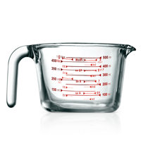 Fox Run Easy Pour Measuring Cup with Funnel Spout, 3.5, Clear Plastic