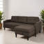 Canapé-lit modulaire en forme de L 74,82 po avec lit escamotable pour le salon-1888333339