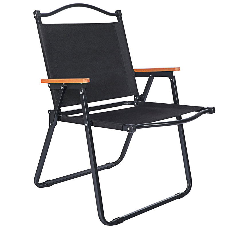 Chaise de camping pliante pour adultes avec poignée et sac de rangement