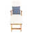Natural Frame/Beige/Navy/White Cushion