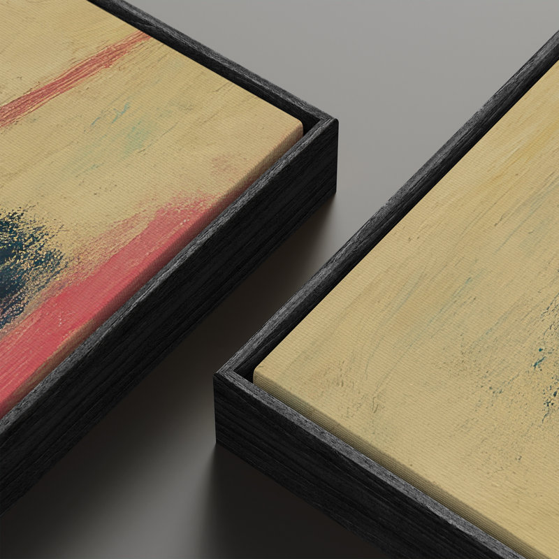 «Vintage Landscape Wall Art», ensemble de 2 toiles encadrées 20 x 60 pouces, Noir