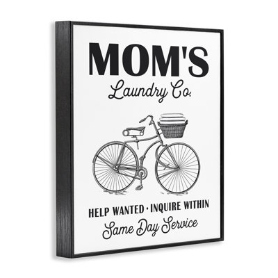 Mom's Laundry Co, estampe numérique encadrée avec lettres et doublures