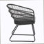 Ensemble de salle à manger d'extérieur en osier 7 pièces, table en rotin et chaises pour 6 pour terrasse, terrasse, porche, brun et noir