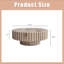 Table basse moderne et minimaliste circulaire de 31,4 po avec une texture de bois naturel, stable et durable, rehaussant l'esthétique de l'espace et convenant aux salons, salles d'étude et bureaux.-1270876673