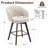 Allis Mid-Century Modern Chenille Fabric Counter Stools,Upholstered Swivel Barstools With Wood Legs,Counter Height Stools with Wingback,Footrest,For Kitchen Island Bar Counter,Beige-1858234491-1855512860