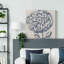 « indigo floral on lin iii », reproduction de peinture sur toile tendue-866068769