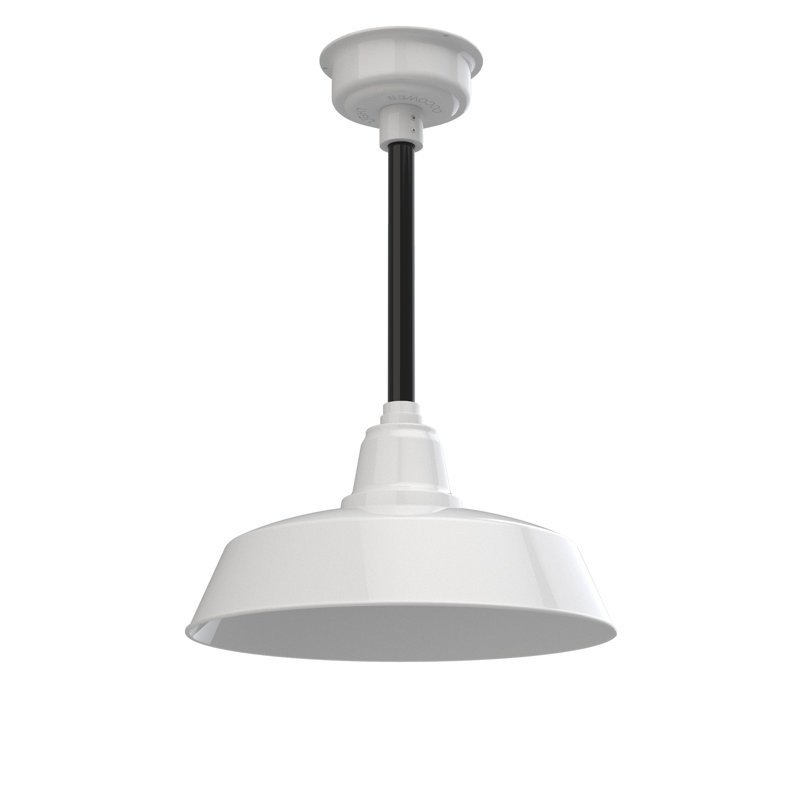 Vandervliet 1 - Light LED Single Pendant, 48" H x 16" W x 16" D, White/Black