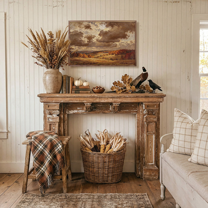 Survol des bois d'automne, H 16 po x l 24 po