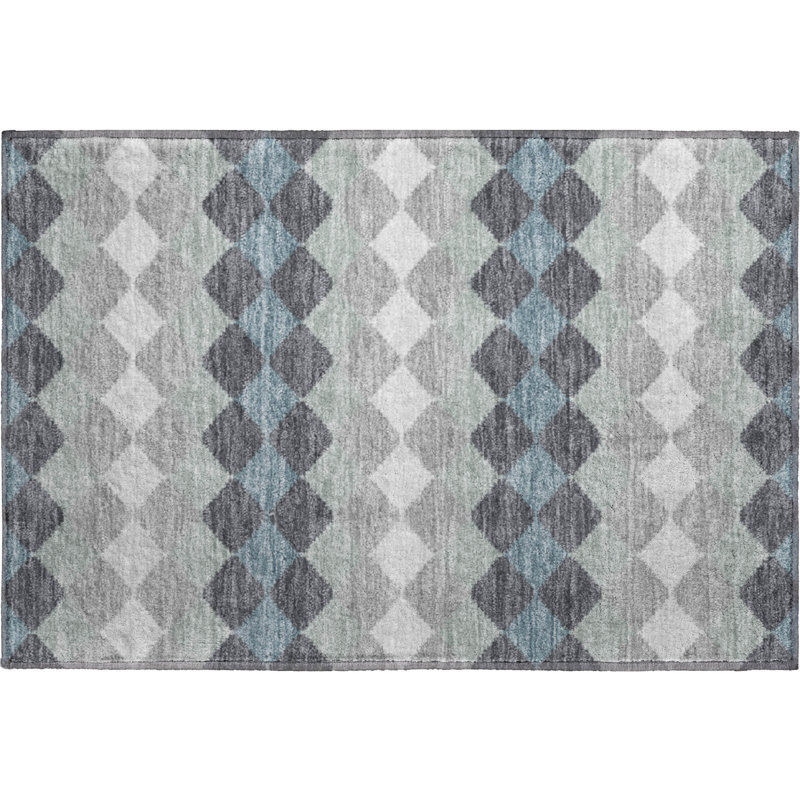 Premium Machine Washable Laclede AMF1007 Geometric Rug, Rectangle 1'8" x 2'6"