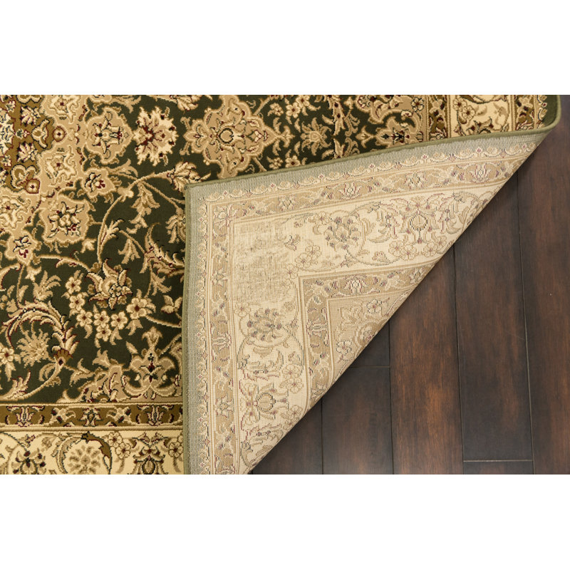 Tapis oriental vert Willett, Tapis de couloir : 2 pi 2 po x 7 pi 7 po