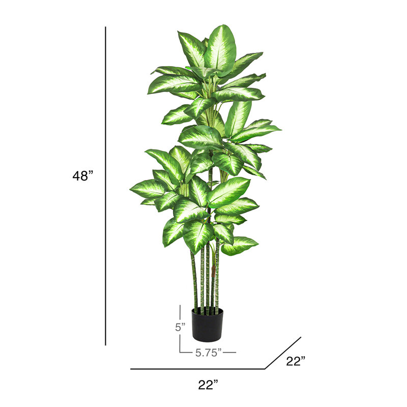 Arbre de daffenbachia artificiel en pot