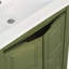 Meuble-lavabo vintage de 24 po avec lavabo en céramique, 2 portes à fermeture douce, parfait pour les petites salles de bain