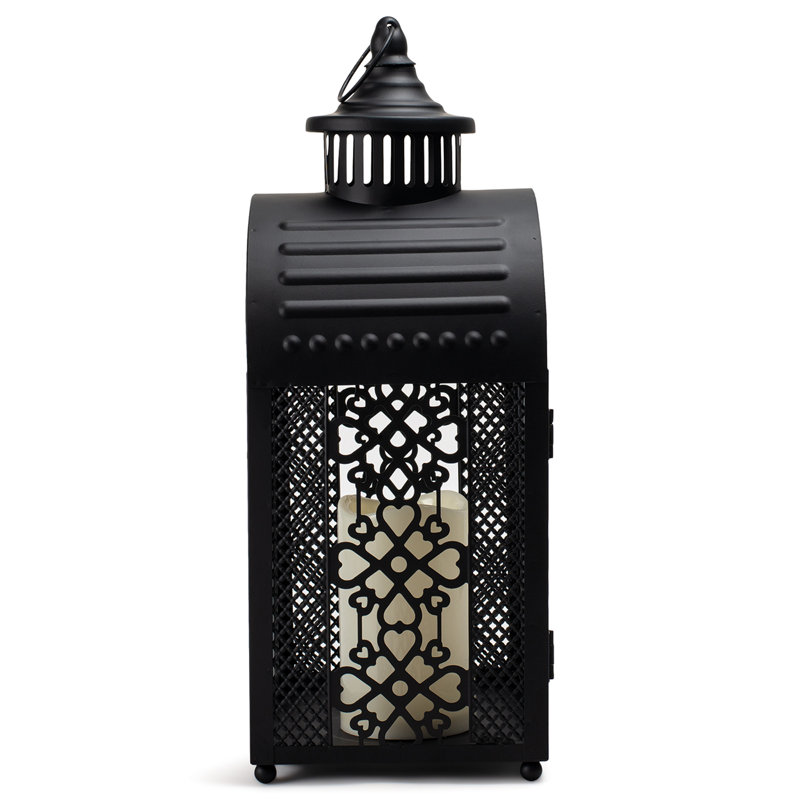 16.5'' H Tabletop Lantern with Candle Included