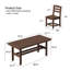 Ensemble repas d'extérieur 7 pièces en PEHD | 1 table + 6 chaises | Résistant aux intempéries, stable aux rayons UV et écologique-983341741