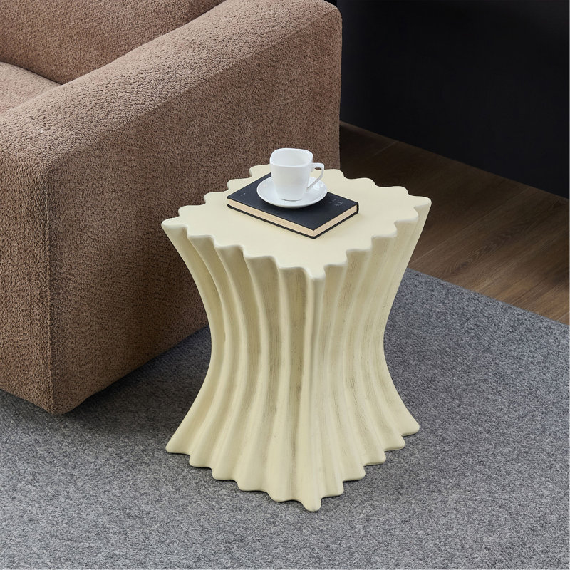 Table d'appoint 15,16 pouces en fibre de verre robuste pour salon