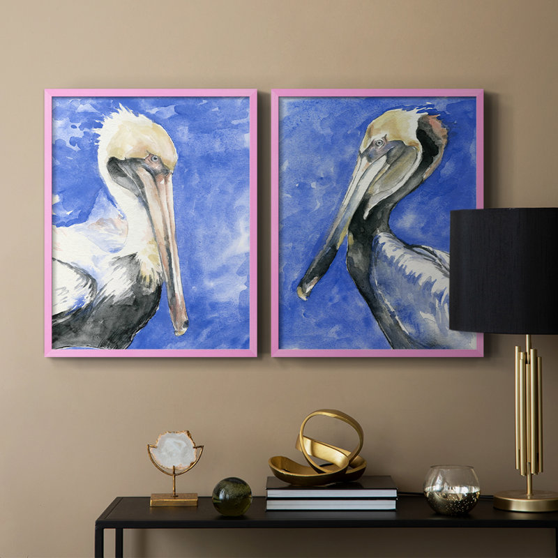 «Pelican Pool I», reproduction encadrée de qualité supérieure - prête à être accrochée - aucun clou requis - aucun clou requis