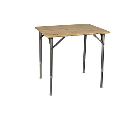 Mirabella Rectangular Solid Wood Outdoor Camping Table - 65 cm W 50 cm D