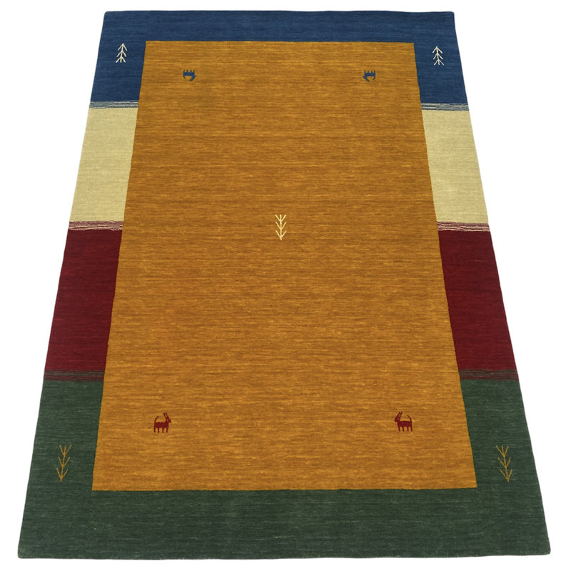 Hand Woven Gold Indoor Rug, Rectangle 140 x 200cm