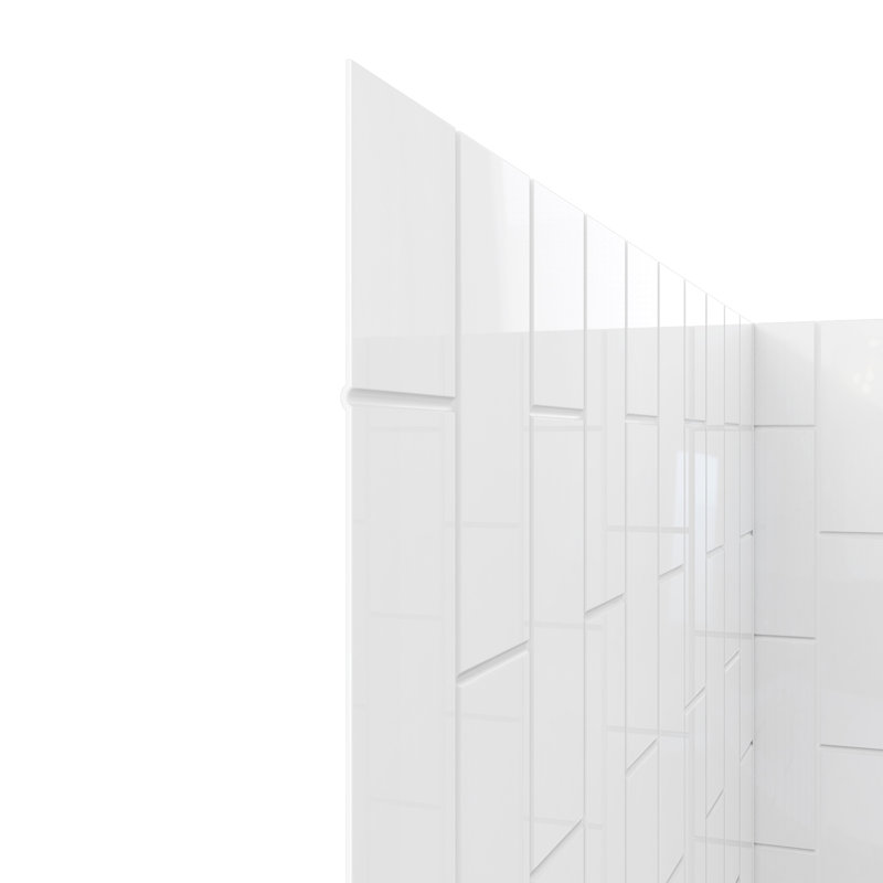 60" W x 34" D x 78" H Semi-Frameless Rectangle Shower Kit, Chrome
