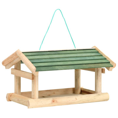 Mangeoire à oiseaux en bois massif 13,8 po x 11,6 po x 8,3 po