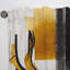 Rideau en velours abstrait Glam Gold and Black Expression II - abstrait-112760894