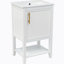 Meuble-lavabo sur pied simple 20 po avec comptoir en céramique Redouane-1172831880