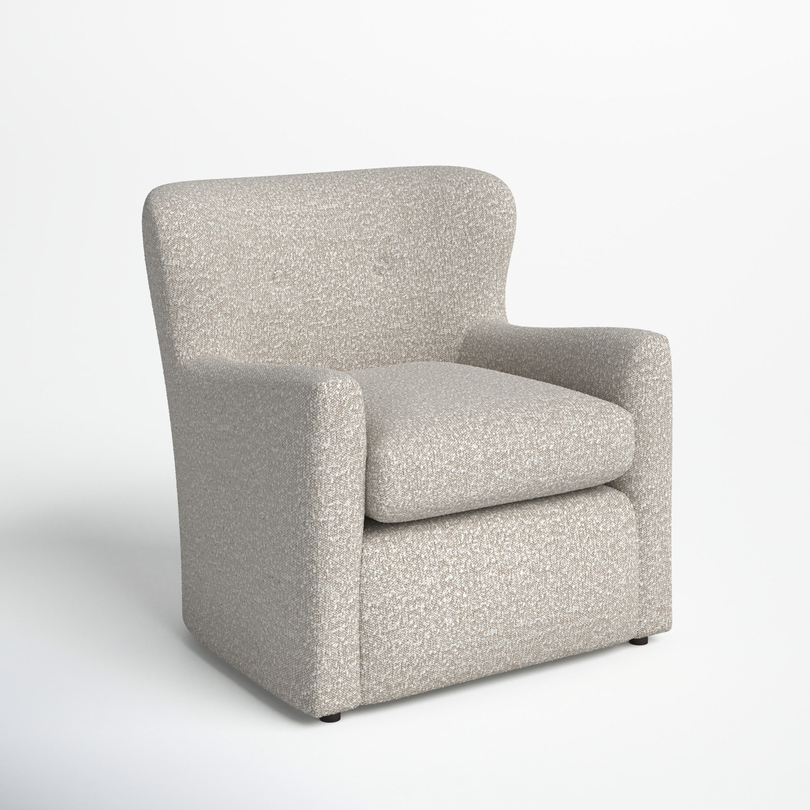 Bendigo Upholstered Wingback Chair, Ivory Boucle