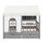 House Bed with Storage Drawers, Side Shelves, and LED Strip Lighting