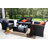 Pamalee 4 - Person Patio Conversation Set with Cushions-368132224