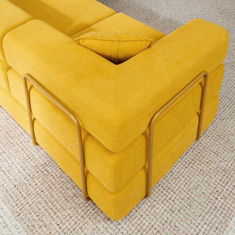 Canapé modulaire modulaire, Jaune