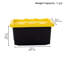 Sac de rangement en plastique avec couvercle, 5 gallons, paquet de 4 - noir / jaune-132881730-132881732