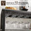 45.3" Buffet Cabinet With Storage, Farmhouse Kitchen Sideboard Cabinet With 2 Doors, Adjusatable Shelf, Coffee Bar Cabinet With Wine Glass Rack For Living Room-127667194