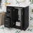 30 Inch Bathroom Vanity With Ceramic Sink, 3 Drawers And 2 Doors, Freestanding Bathroom Vanities, Soft Closing, Solid Wood Frame-468775829