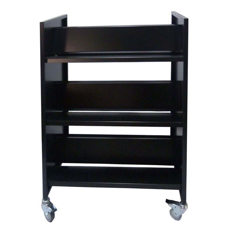 Doublesided Metal Book Cart Library Cart 200 Lbs Capacity 30" W x 15.4 D x 44" H