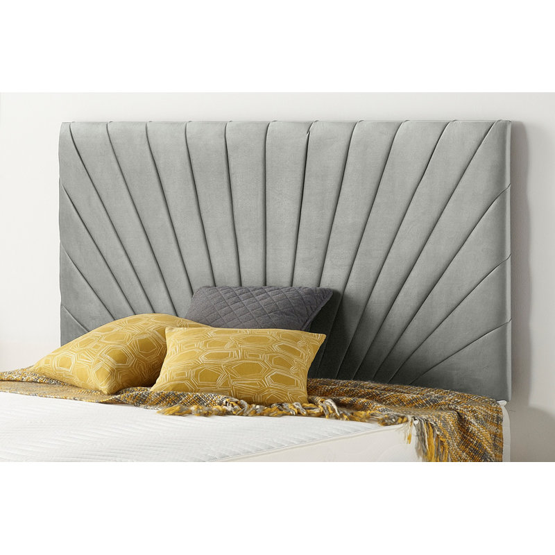 SantaFe Tweed Fabric Divan Bed Base and Headboard with Optional Drawers, Super King (6'), Grey, No Drawer