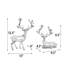 Ensemble de 2 cerfs Golden Quartz