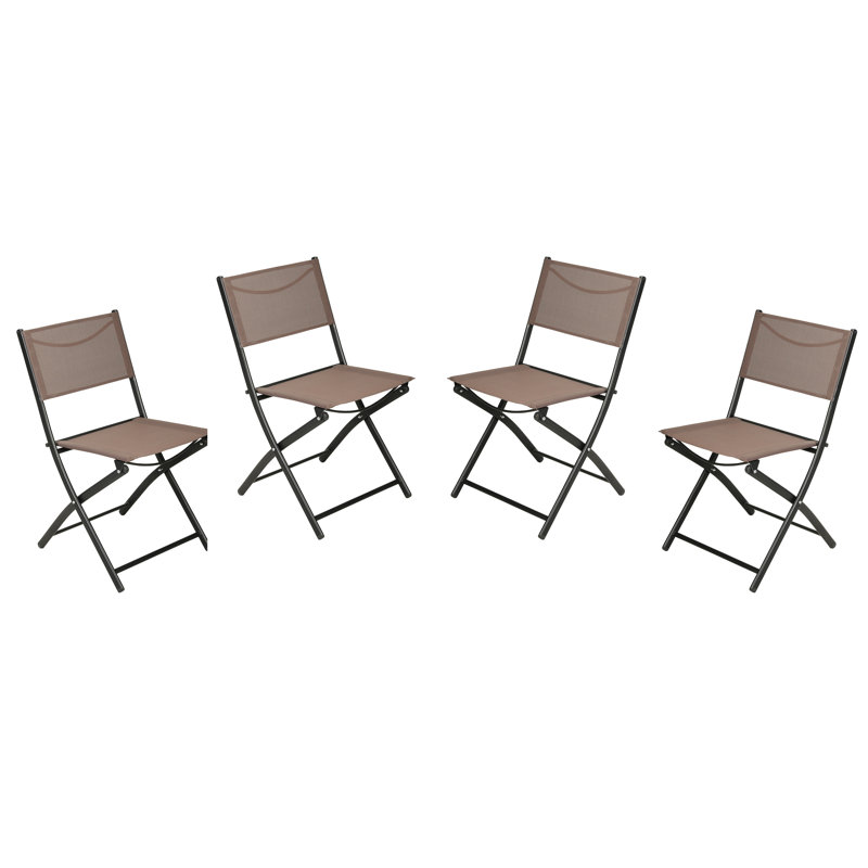 Chaise pliante Bismask, Noir / gris