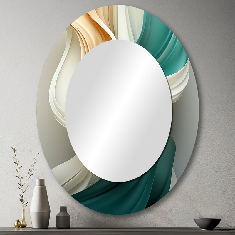 Miroir mural ovale Teal, 43 po x 33 po